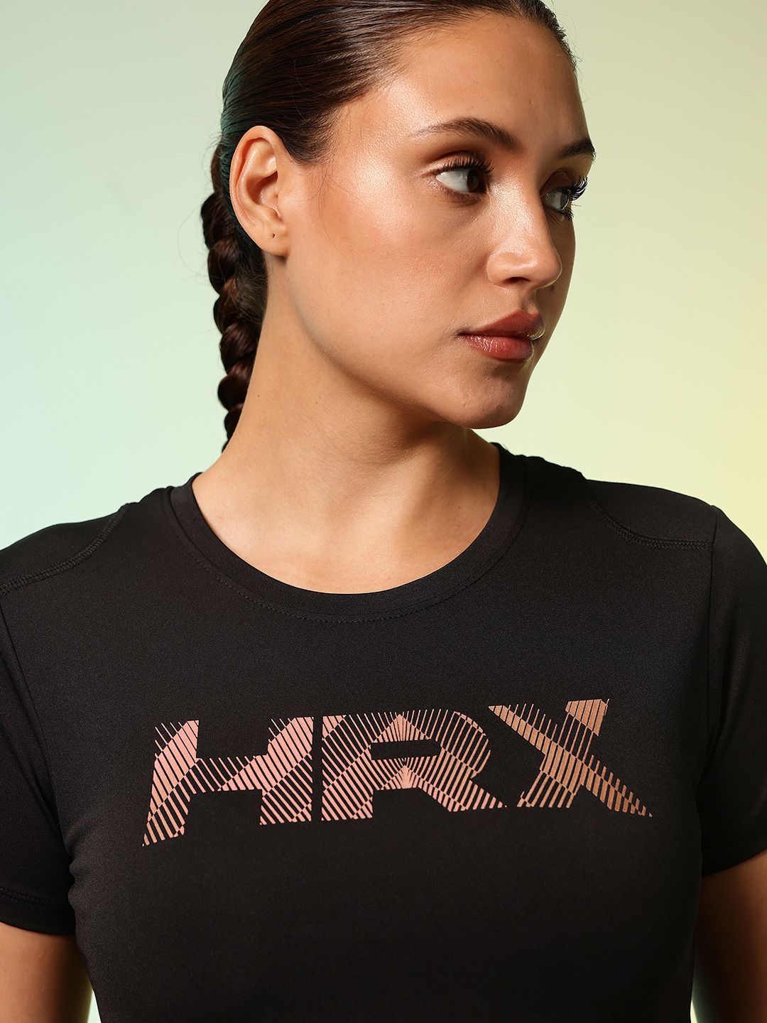 HRX by Hrithik Roshan Rapid Dry Active Goddess Logo Printed Training T-shirt
