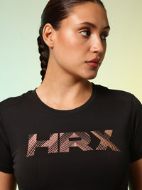 HRX by Hrithik Roshan Rapid Dry Active Goddess Logo Printed Training T-shirt