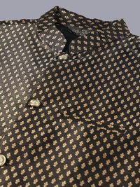 SOJANYA Motif Etnik Lelaki Sulam Kurta Kapas Tulen Dengan Jaket Churidar & Nehru