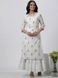 W Floral Printed Round Neck Kurta