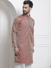 SOJANYA Lelaki Maroon Embroidered Anarkali Kurta