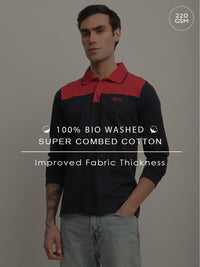 Difference Of Opinion Men Long Sleeve Regular Fit Polo Tshirt