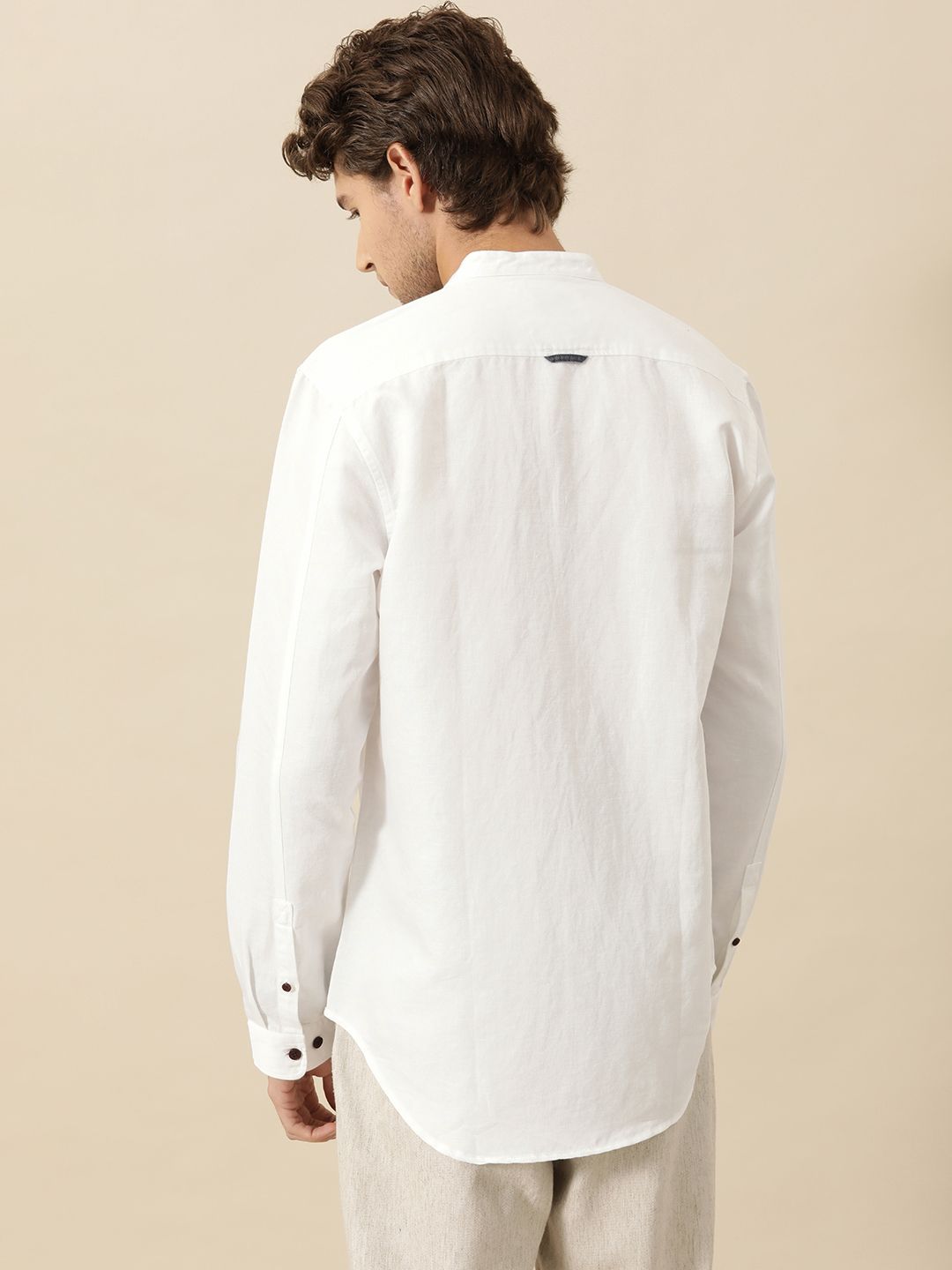 Mr Bowerbird Men White Tailored Fit Casual Shirt