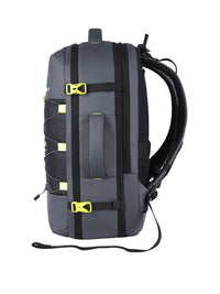 Gear Unisex Grey & Black Contrast Detail Backpack with Compression Straps