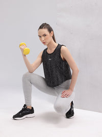 HRX by Hrithik Roshan Vertical Stripes Rapid-Dry Training Tank T-shirt