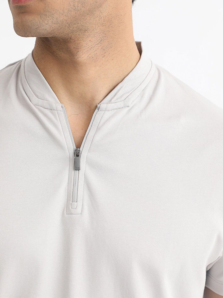 RARE RABBIT Men Rings-4 Slim Fit Solid Polo Collar T-Shirt