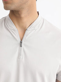 RARE RABBIT Men Rings-4 Slim Fit Solid Polo Collar T-Shirt