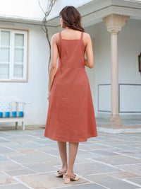 Janasya A-Line Midi Dress
