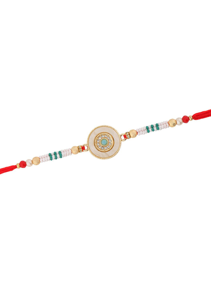 Voylla Regal Mother Of Pearl Designer Thread Rakhi
