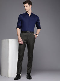 Raymond Men Textured Slim Fit Formal Trousers