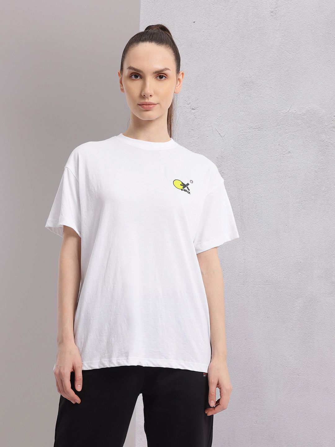 HRX by Hrithik Roshan Printed Drop-Shoulder Sleeves Relaxed Lifestyle T-shirt
