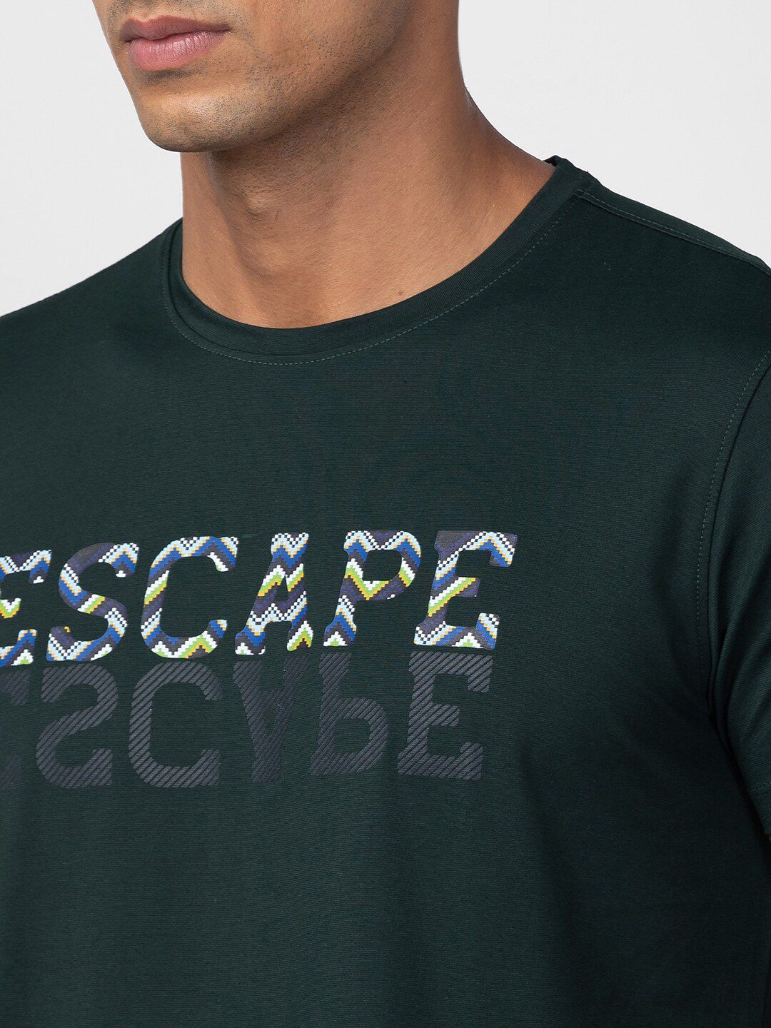 SPYKAR Men Printed Round Neck Slim Fit T-shirt