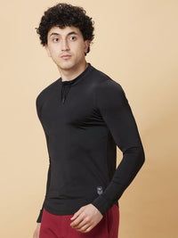 Being Human Men Henley Neck Pockets T-shirt
