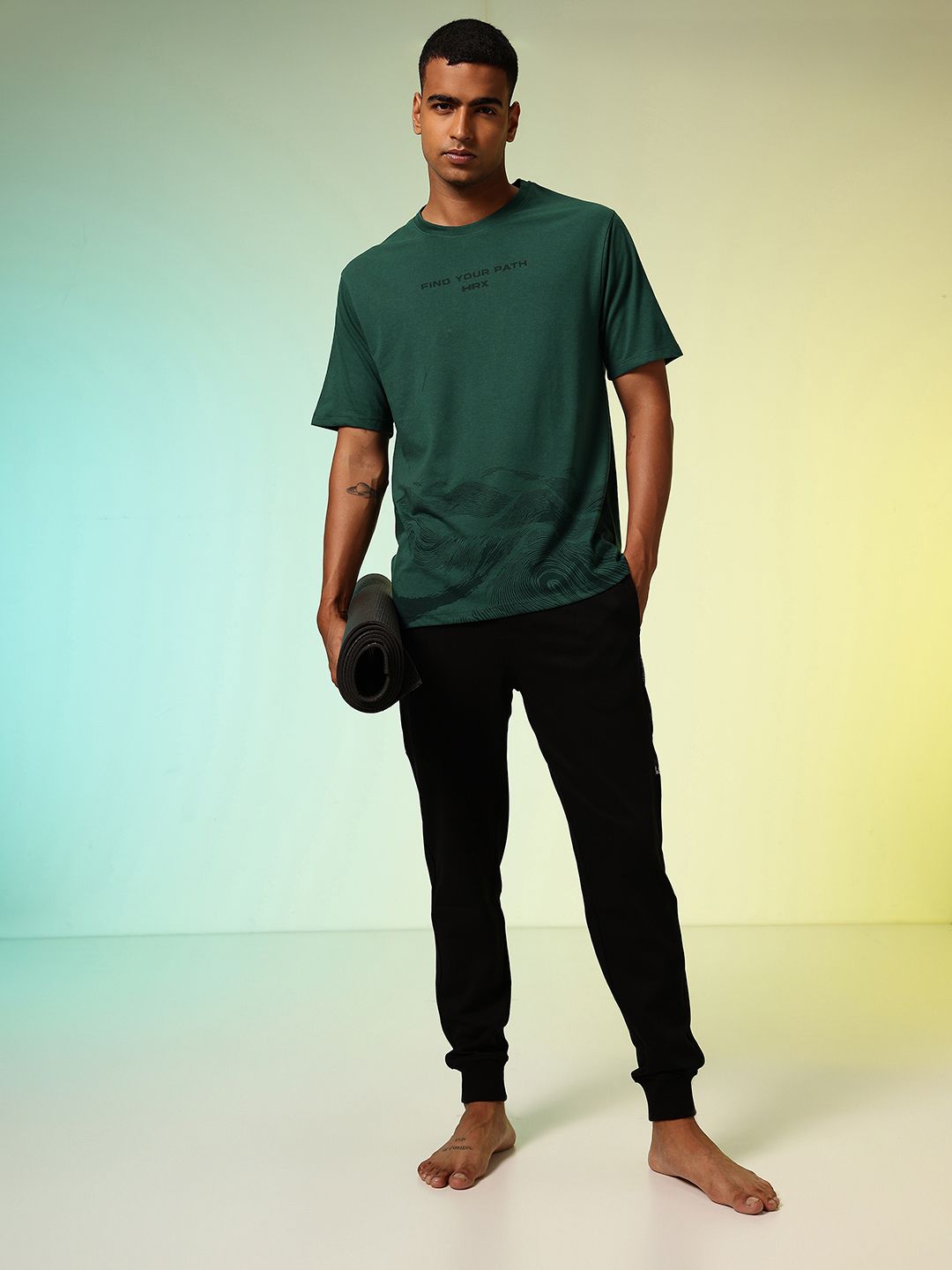 HRX by Hrithik Roshan Connect Story Printed Yoga T-shirt