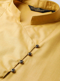 SOJANYA Men Beige Solid Straight Kurta