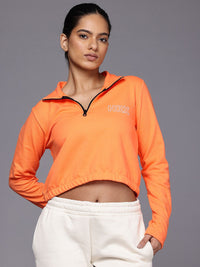 HRX by Hrithik Roshan NATURETHERAPY Outdoor Crop Sweatshirt