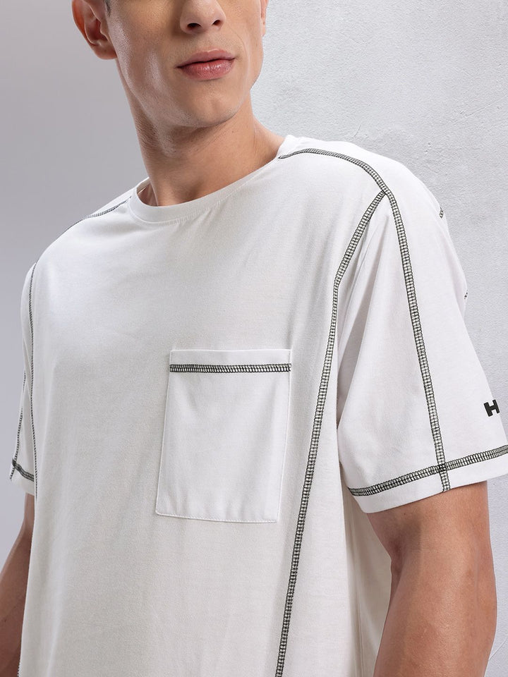HRX by Hrithik Roshan Men Contrast Stitch T-shirt