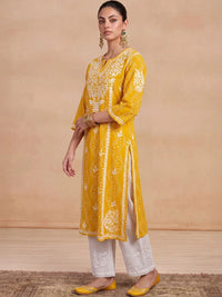 Rumah Wanita Chikankari Sulam Kurta Chikankari