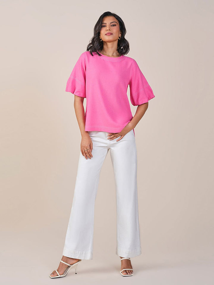 AND Round Neck Solid Top