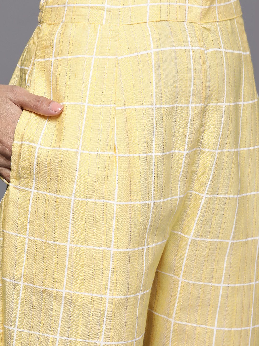 Indo Era Women Yellow Embroidered Thread Work Kurta with Trousers & Dupatta