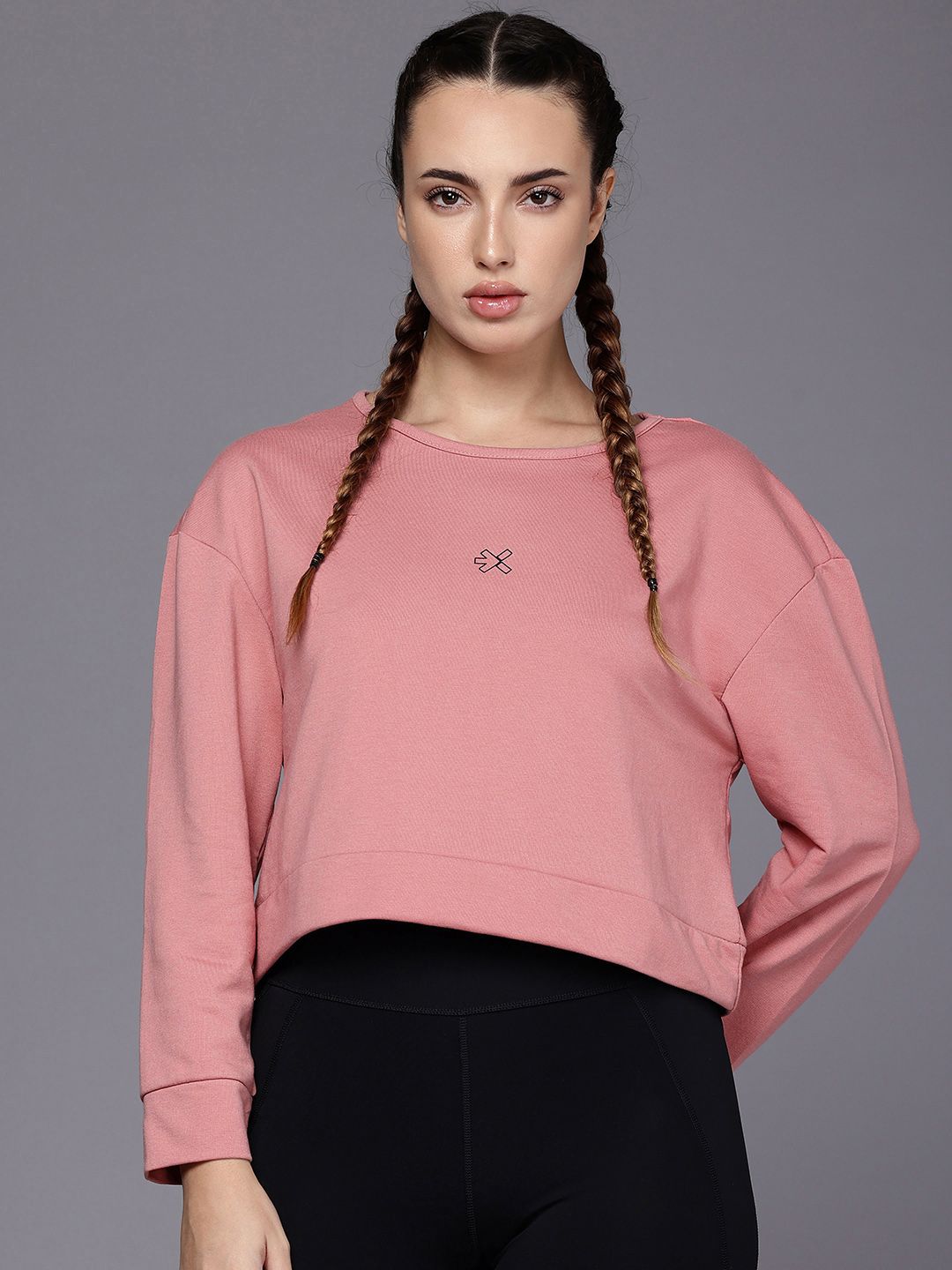HRX by Hrithik Roshan Sculptflex Typography Printed Training Sweatshirt