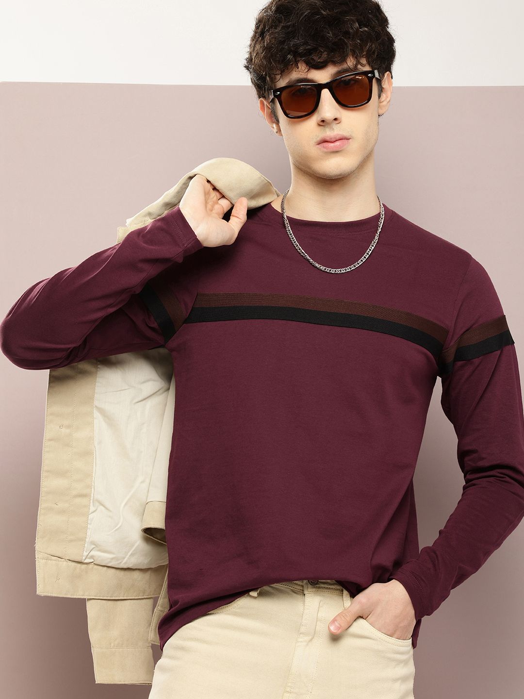 DILLINGER Men Striped Pure Cotton T-shirt