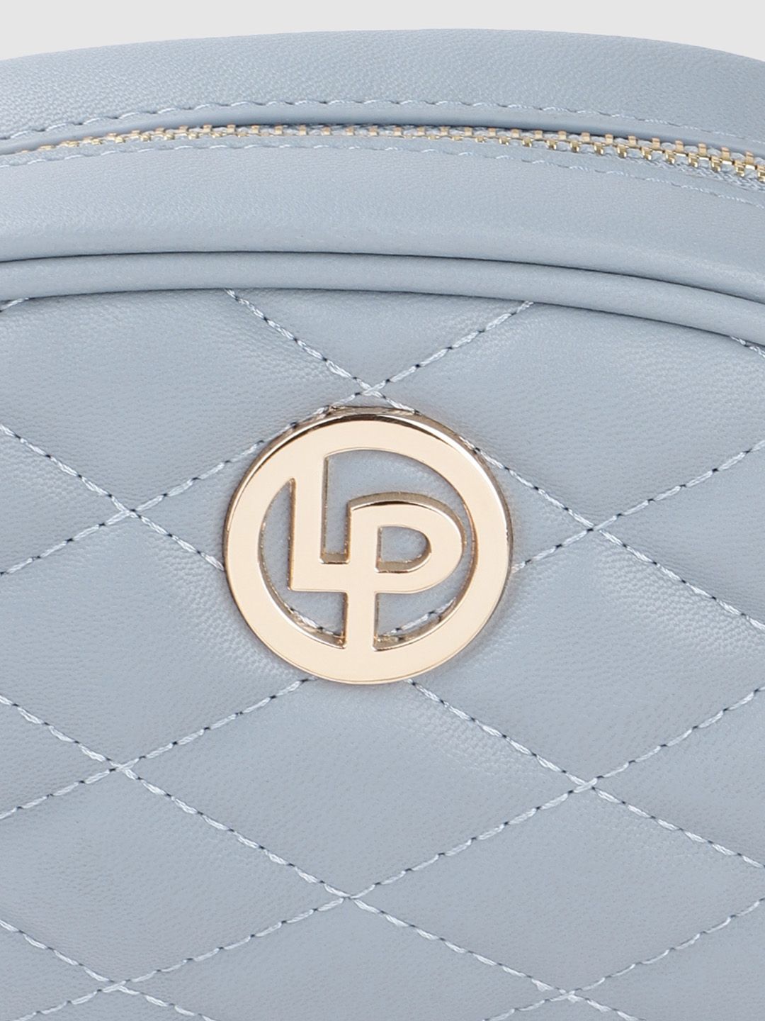 Lino Perros Women Blue Quilted Sling Bag Cum Fanny Pack