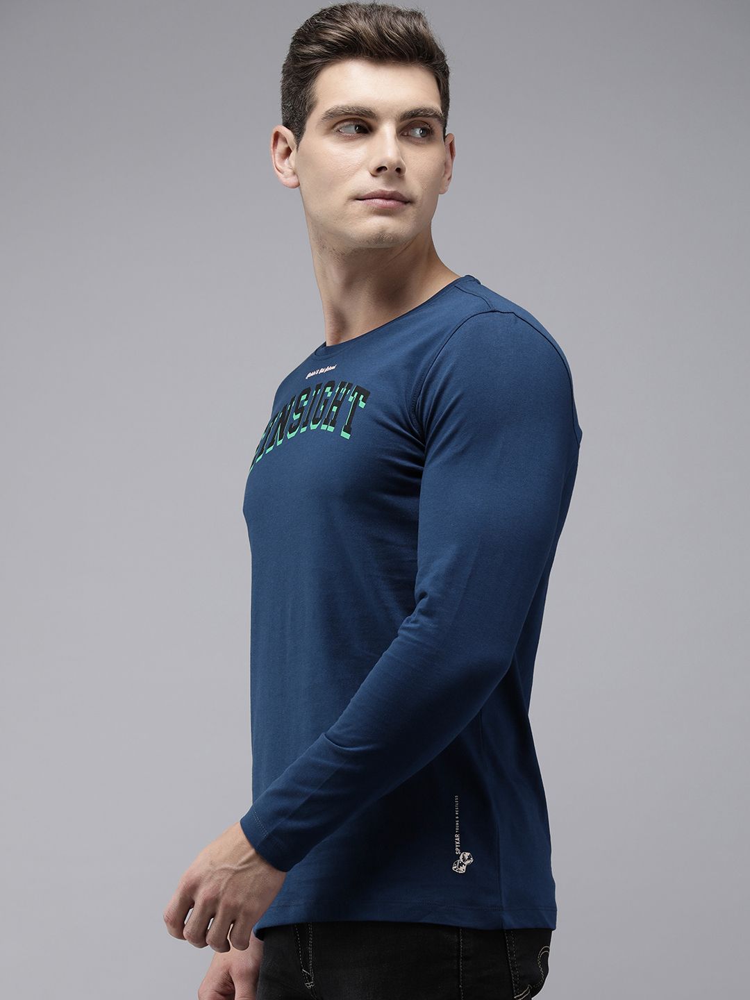 SPYKAR Typography Printed Slim Fit T-shirt