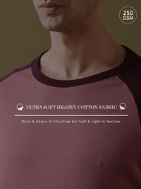 DILLINGER Men Colourblocked Ultra Soft Drapey Cotton Raglan T-Shirt