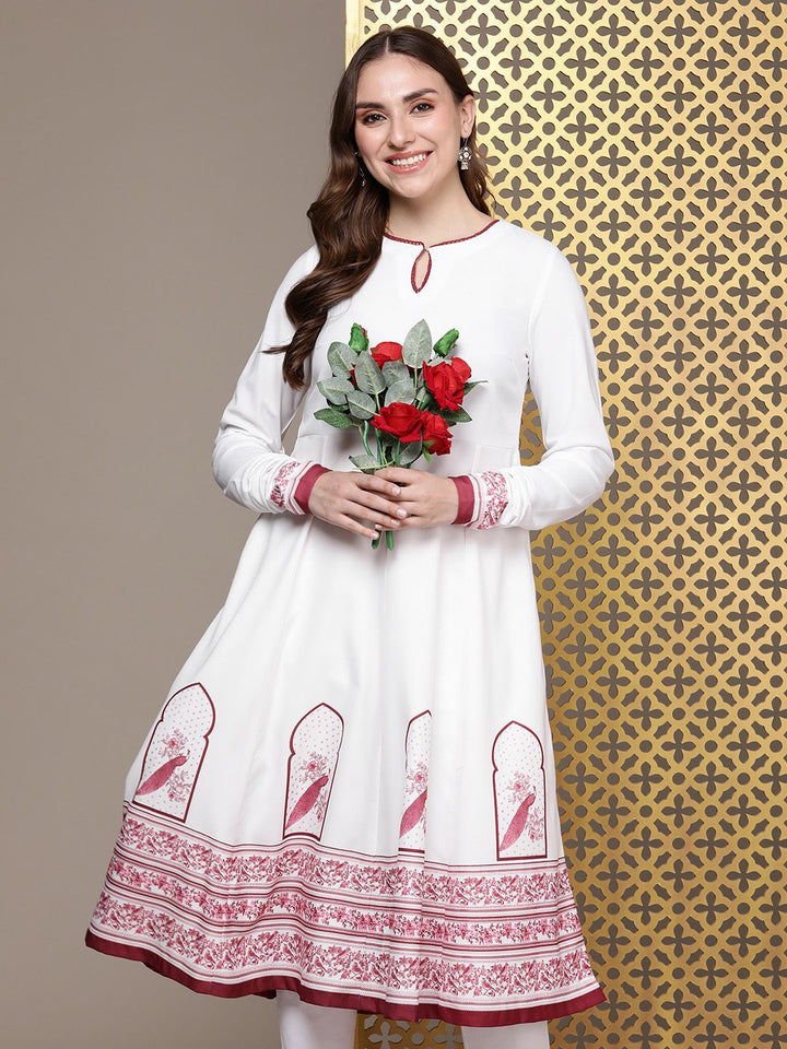 House of Pataudi Jashn Floral Printed A-Line Kurta