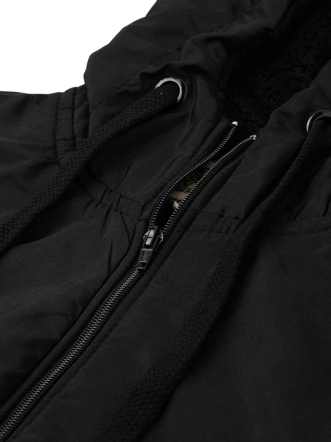Campus Sutra Men Black Solid Windcheater