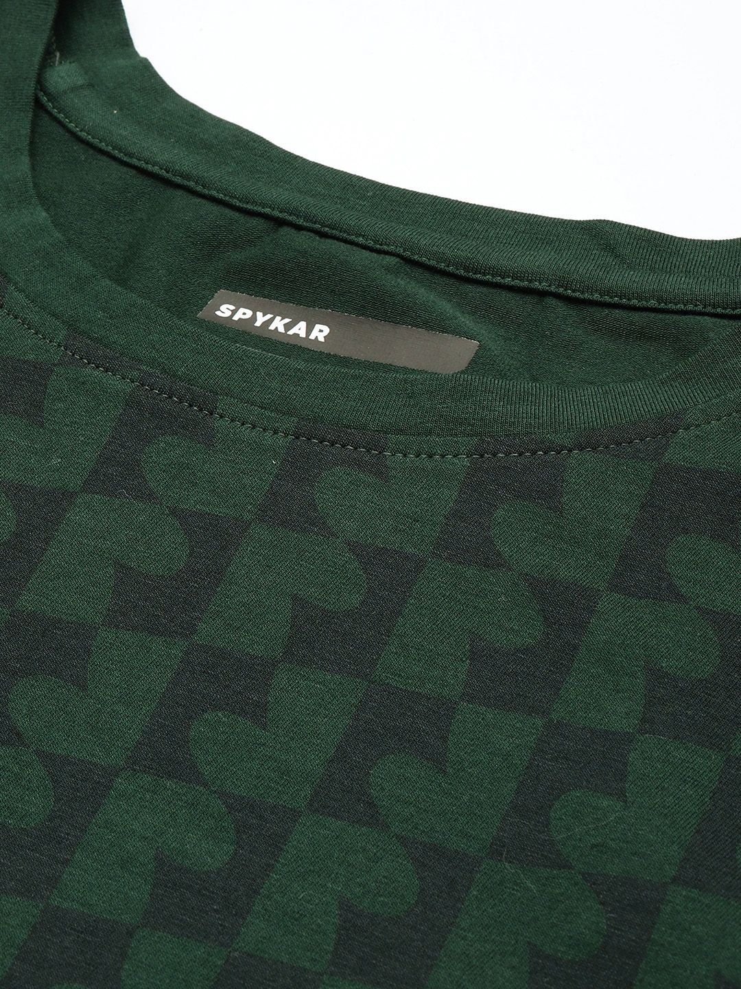 SPYKAR Geometric Printed Slim Fit T-shirt