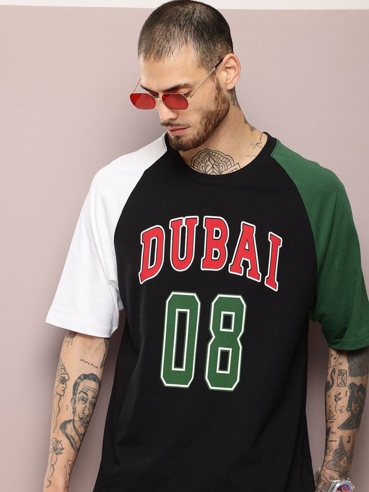 DILLINGER Men Typography Printed Oversized T-shirt