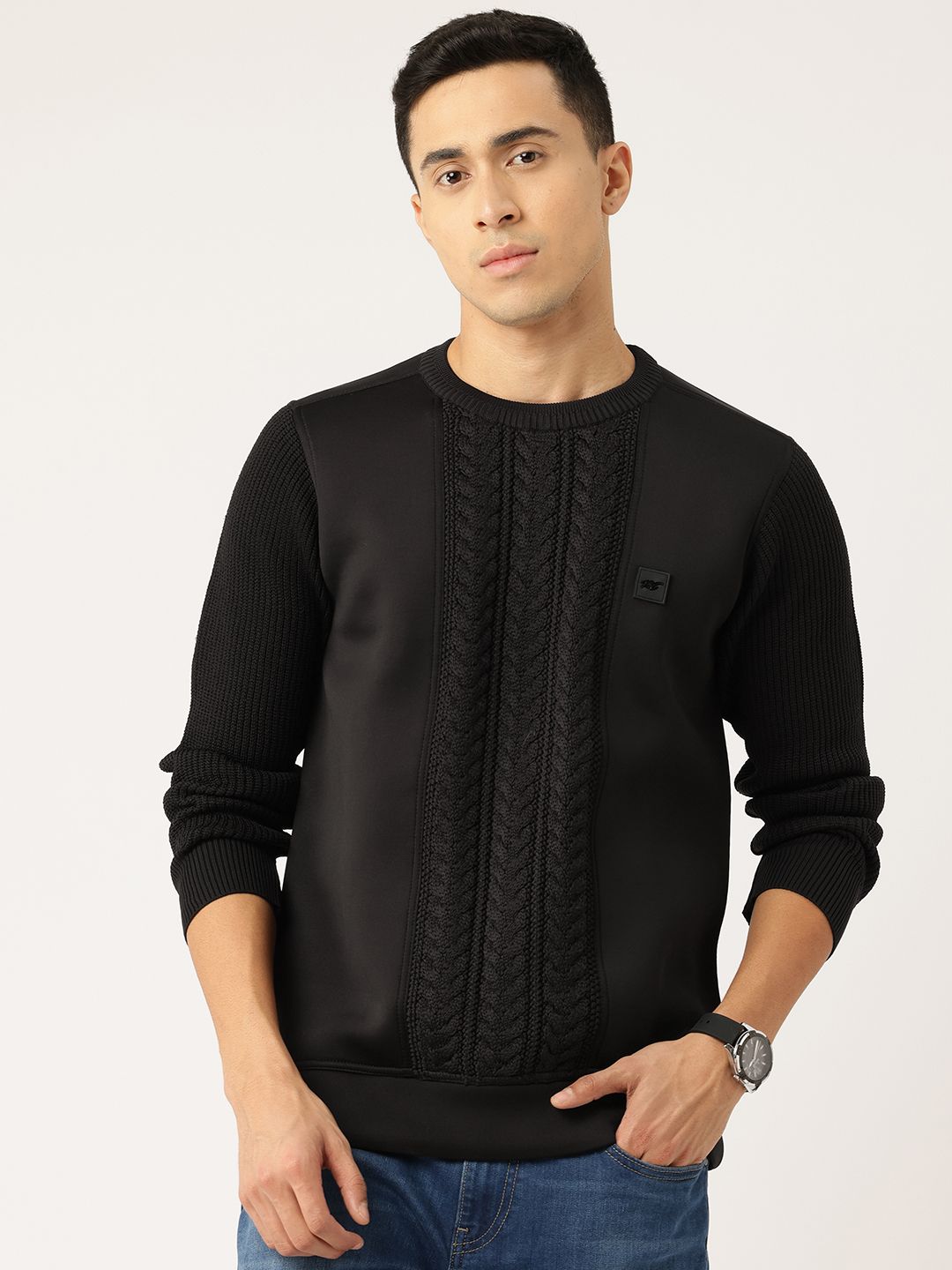 Monte Carlo Cable Knit Detail Sweatshirt