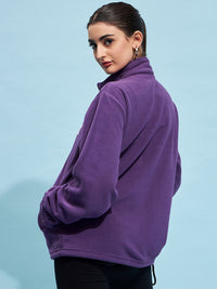 STREET 9 Purple Mock Collar Oversized Sweatshirt