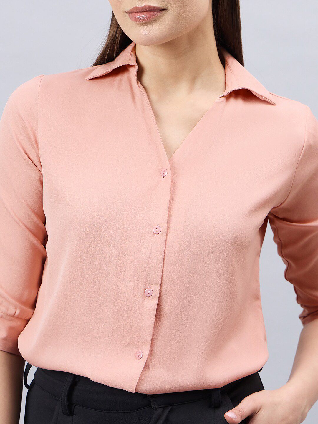Style Quotient Spread Collar Smart Formal Shirt