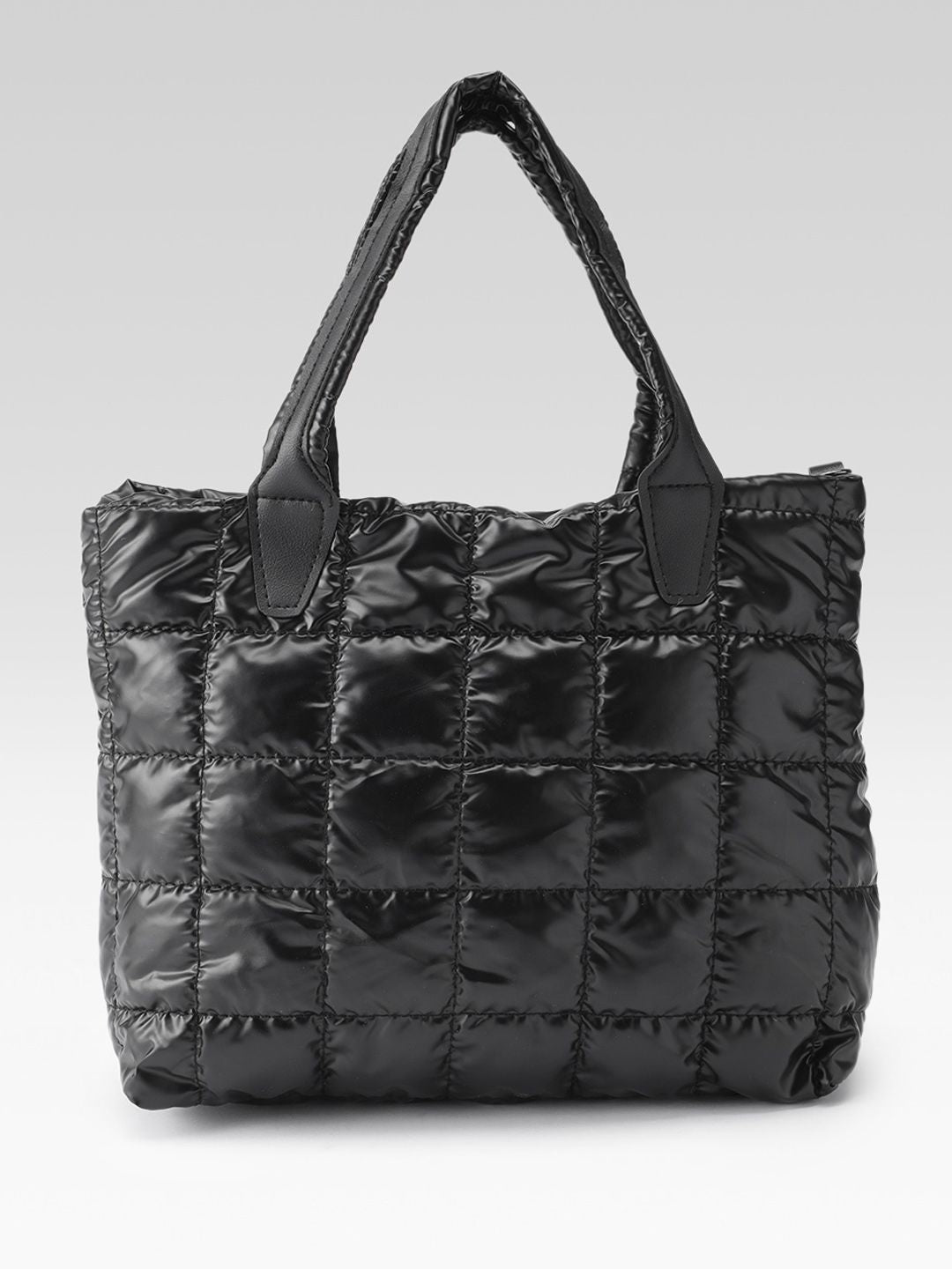 DressBerry Structured Shoulder Bag with Quilted Detail