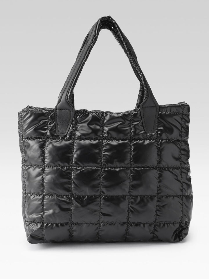 DressBerry Structured Shoulder Bag with Quilted Detail