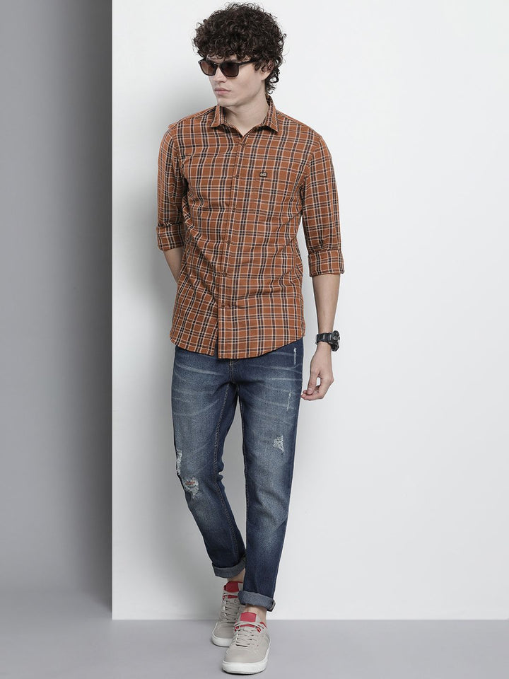 The Indian Garage Co Men Tartan Checks Casual Shirt