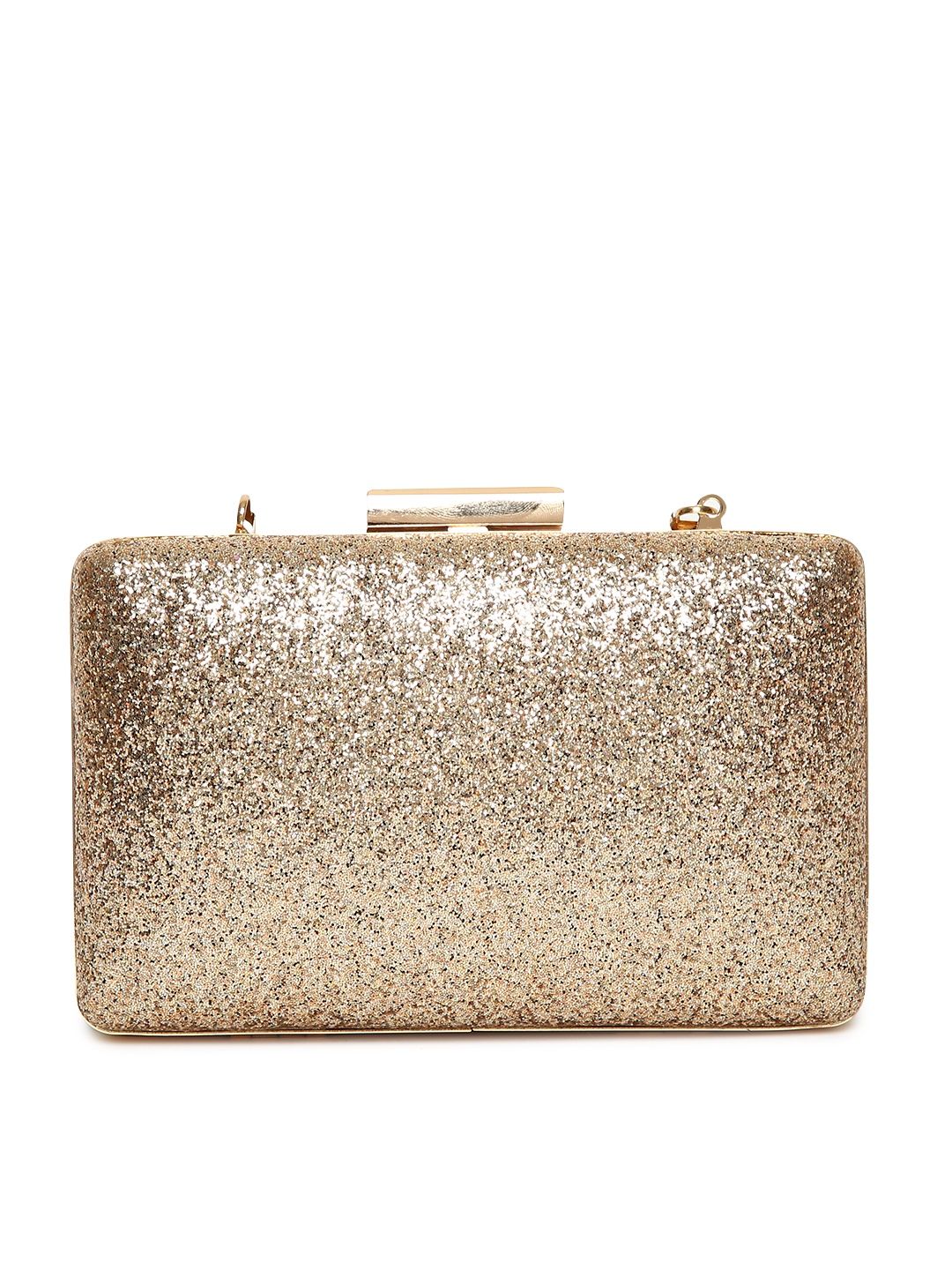 Lisa Hayden for Lino Perros Gold-Toned Shimmer Box Clutch