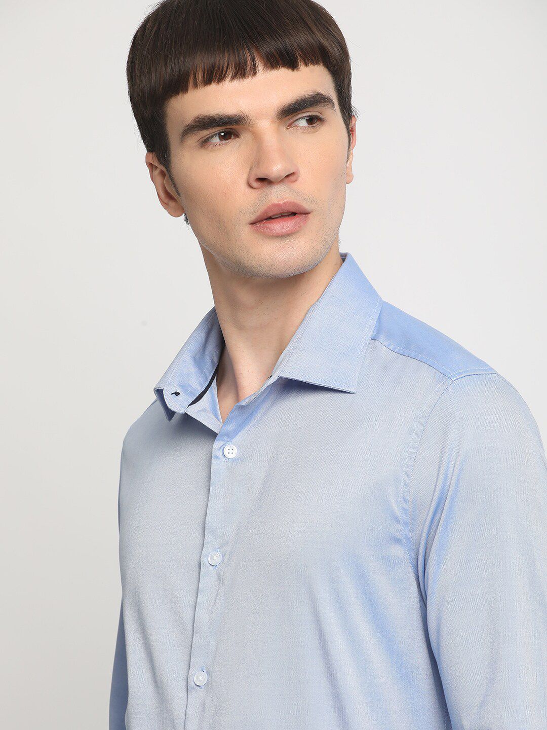 THE BEAR HOUSE Slim Fit Opaque Cotton Formal Shirt