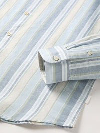 THE BEAR HOUSE Men Striped Slim Fit Spread Collar Casual Shirts