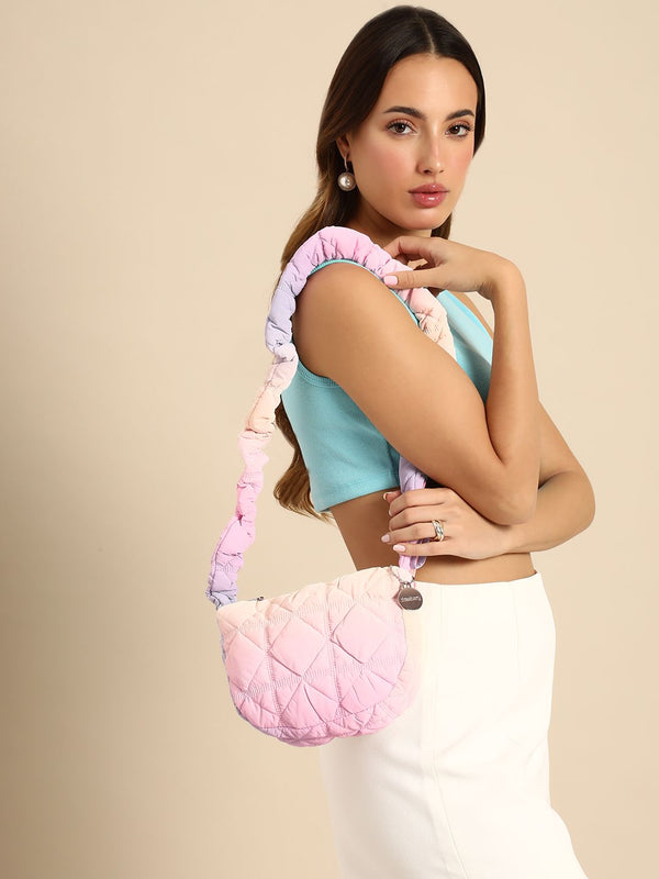 DressBerry Quilted Detail Structured Shoulder Bag