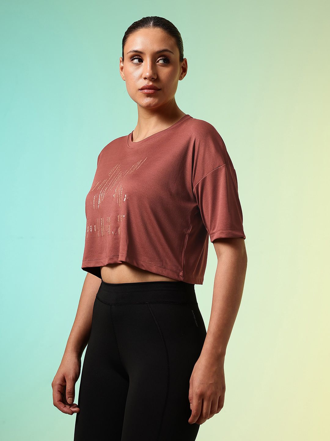 HRX by Hrithik Roshan Brand Logo Printed Training T-shirt