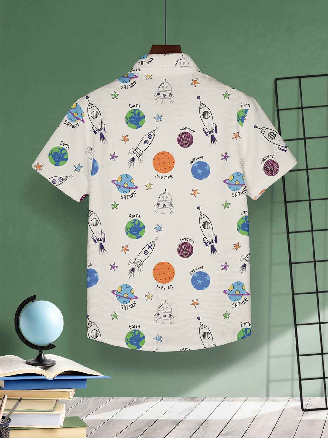 HELLCAT Boys Pack of 2 Spread Collar Cotton Regular Fit Shirt
