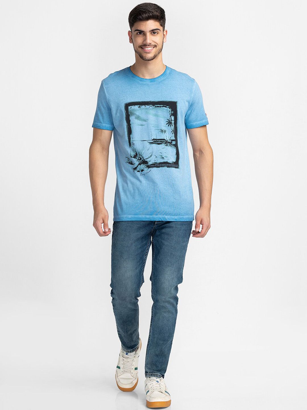 Being Human Men Mid-Rise Light Fade Clean Look Jeans