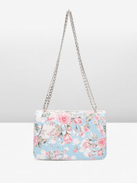 Lino Perros Floral Printed Structured Sling Bag
