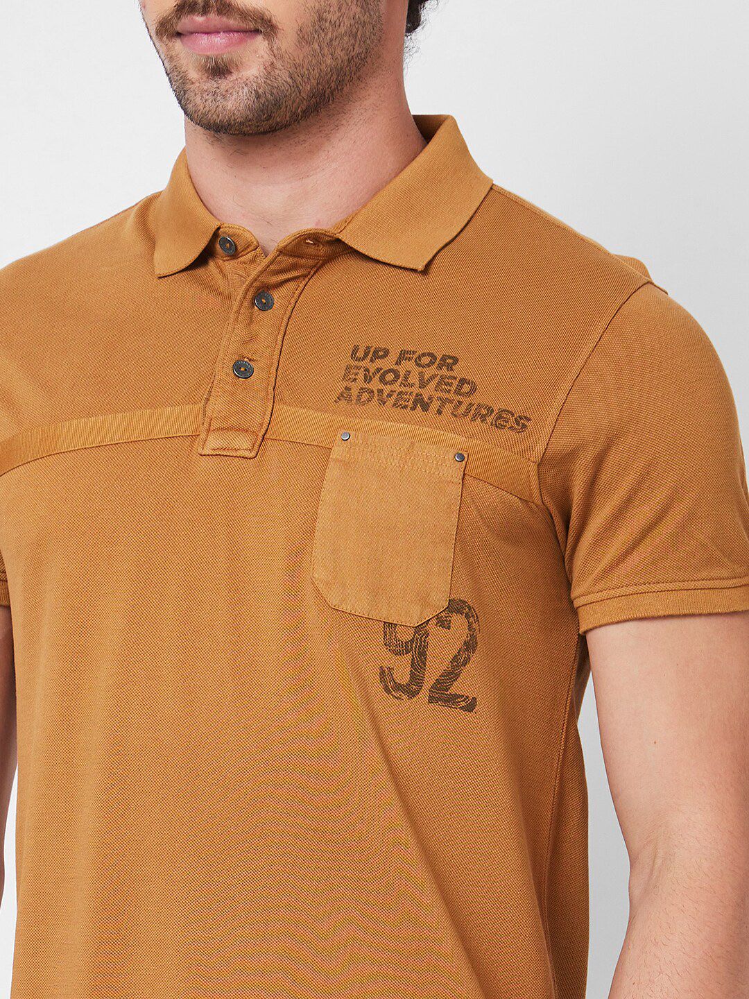 SPYKAR Polo Collar Cotton Slim Fit T-shirt