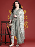 Anouk Ethnic Motifs Printed Kurta with Trousers & With Dupatta