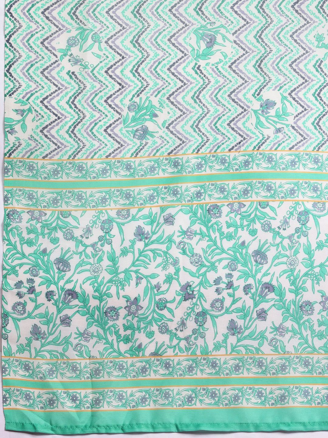 Anouk Floral Printed Regular Gotta Patti Kurta with Trousers & Dupatta
